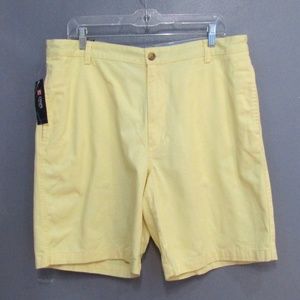 NEW Chaps Yellow Flat Front Shorts Size 36